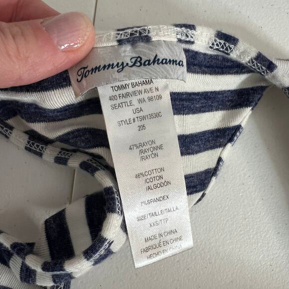 Tommy Bahama Soft Rayon Material Striped Maxi Dress Size XXS - Picture 9 of 11
